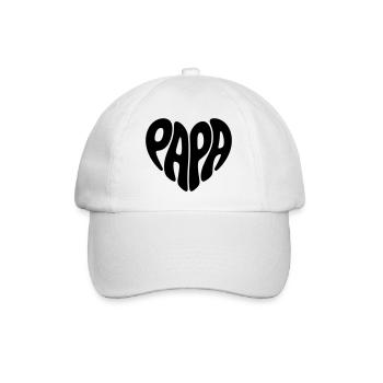 Papa - Casquette classique - blanc/blanc - Devant