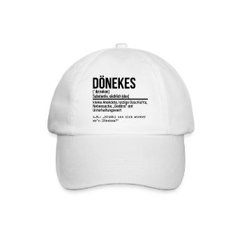 Dönekes Ruhrpott Dialekt, Ruhrgebiet Slang, Hoodie - Baseballkappe - Weiß/Weiß - Vorne