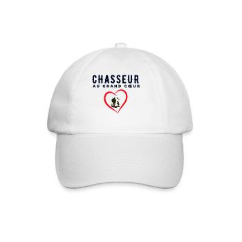 Chasseur au grand cœur Cadeau Meilleur Chasseur - Casquette classique - blanc/blanc - Devant