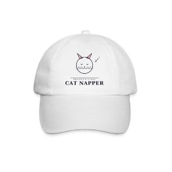 Professional Cat Napper - Baseball Cap - white/white - Front