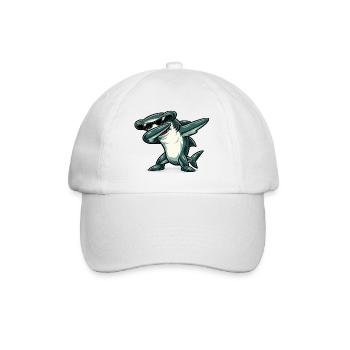 Dabbing hammerhead shark - Baseball Cap - white/white - Front