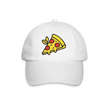 Pizza Piece Italy Food Pizzeria Foodie - Baseball Cap - white/white - Front