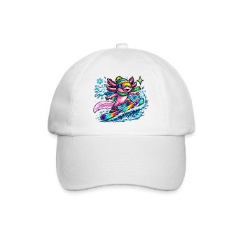Vague arc-en-ciel surfeur Axolotl - Casquette classique - blanc/blanc - Devant