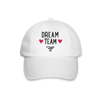 Dream Team with Hearts Gift - Baseball Cap - white/white - Front