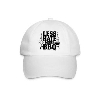 Moins de haine, plus de barbecue - Casquette classique - blanc/blanc - Devant