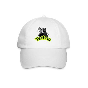 Neon Grim Techno Skull - Baseball Cap - white/white - Front