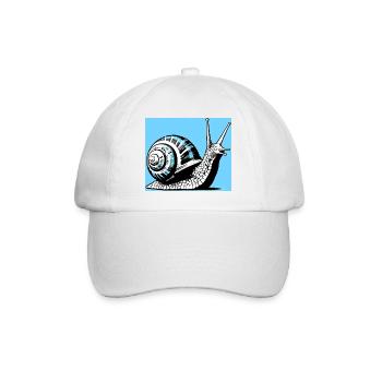 Schnecke - Baseballkappe - Weiß/Weiß - Vorne