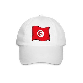 Dessin animé du cercle d’étoiles du drapeau tunisien - Casquette classique - blanc/blanc - Devant