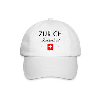 Zurich, Suisse Coordonnées Souvenir de voyage - Casquette classique - blanc/blanc - Devant