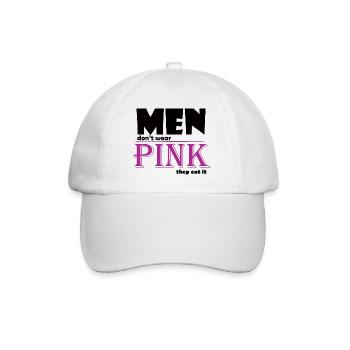Pink Serif Logo Tee Art - Baseball Cap - white/white - Front