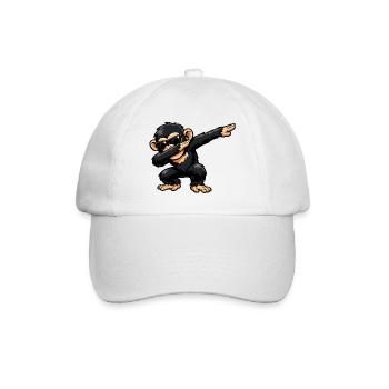 Dabbing Schimpanse - Baseballkappe - Weiß/Weiß - Vorne