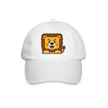 Löwe - Baseballkappe - Weiß/Weiß - Vorne