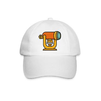 Orange Teleskop Cartoon - Baseballkappe - Weiß/Weiß - Vorne