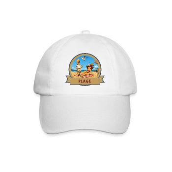 Kek & Ina à la plage - Casquette classique - blanc/blanc - Devant