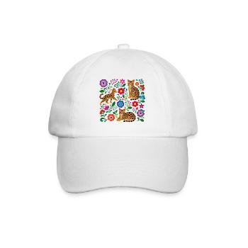 Folk Art Bengal Pattern - Baseball Cap - white/white - Front