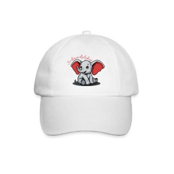 Cute Elephant - Baseball Cap - white/white - Front