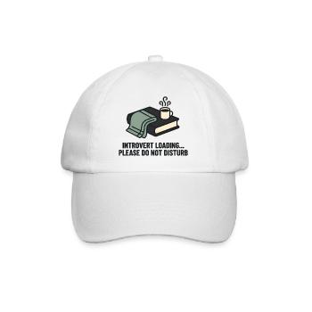 Introverti chargeant une tasse de lecture douillette - Casquette classique - blanc/blanc - Devant