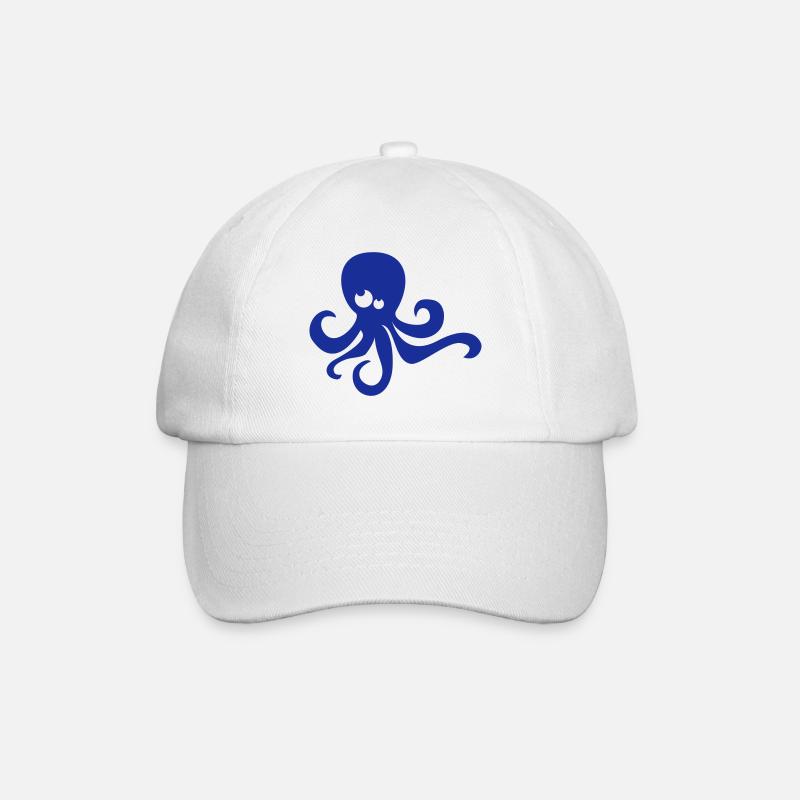 Octopus - Baseballkappe - Weiß/Weiß