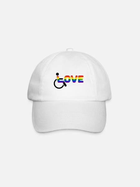Wheelchair Love Disabled - Baseball Cap - white/white