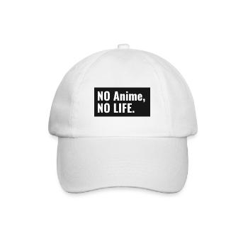 No Anime No Life - Baseballkappe - Weiß/Weiß - Vorne