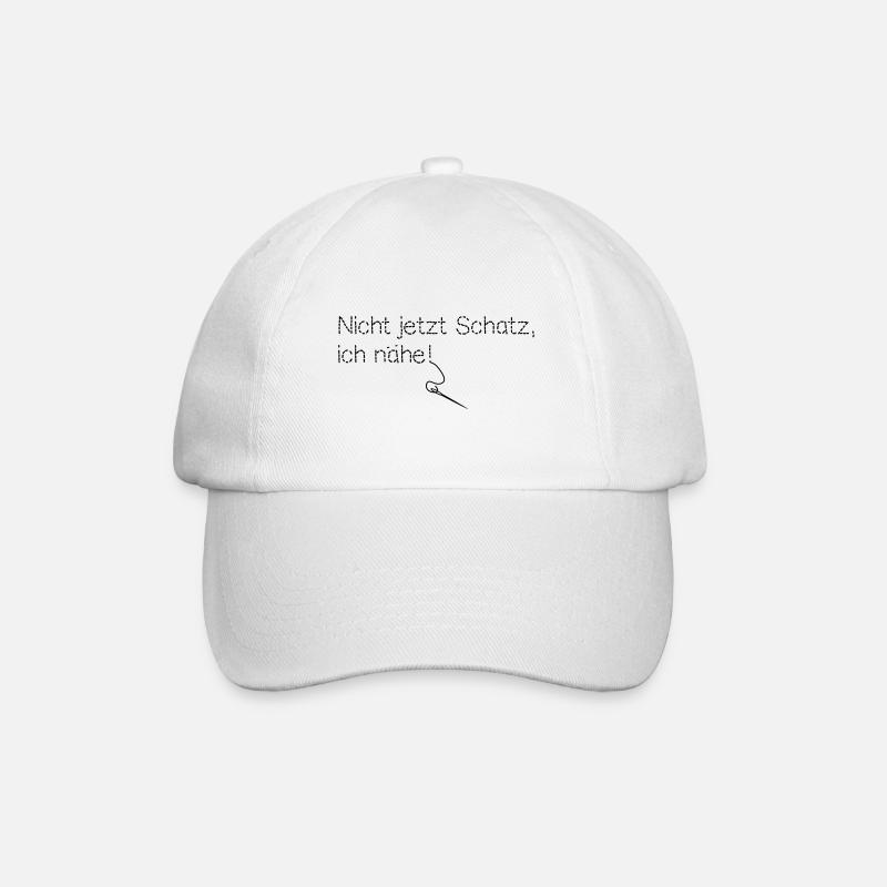 Nicht jetzt Schatz ich nähe - Baseballkappe - Weiß/Weiß