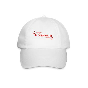 Saint-Valentin Cœurs rouges de la Saint-Valentin - Casquette classique - blanc/blanc - Devant