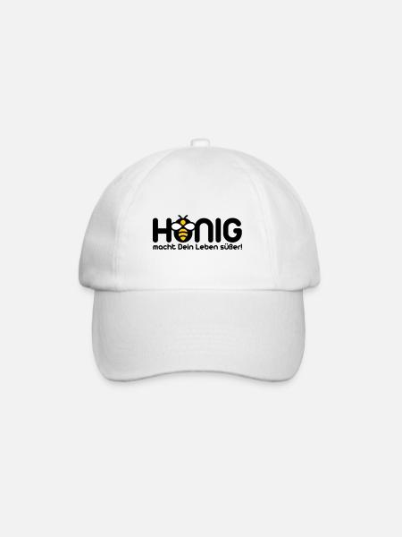 Honig macht Dein Leben süßer - Baseballkappe - Weiß/Weiß