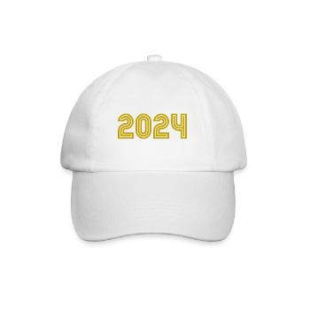 2024. FROHES NEUES JAHR. SILVESTER. NEUJAHR - Baseballkappe - Weiß/Weiß - Vorne