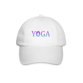 Yoga Namaste - Baseballkappe - Weiß/Weiß - Vorne