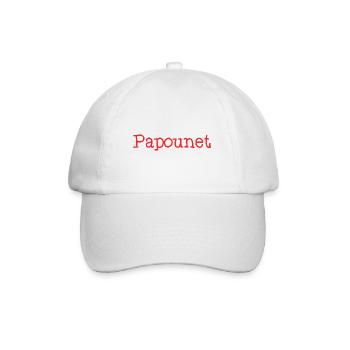 PAPOUNET. PAPA. FÊTE DES PÈRES. BONNE FÊTE PAPA - Casquette classique - blanc/blanc - Devant
