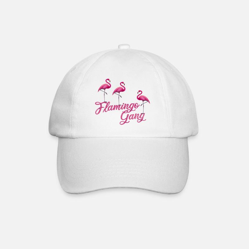 Flamingo Gang - Baseballkappe - Weiß/Weiß