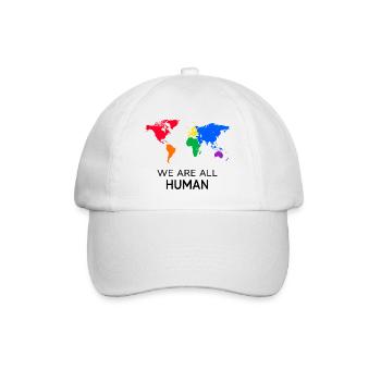 human proud LGBT rainbow - Baseball Cap - white/white - Front