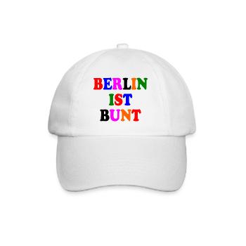 Berlin ist bunt - Baseballkappe - Weiß/Weiß - Vorne