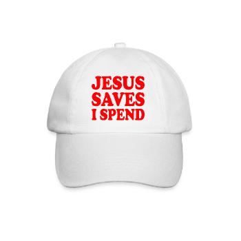 jesus saves i spend - Casquette classique - blanc/blanc - Devant