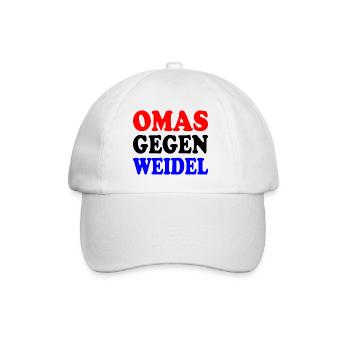 omas gegen weidel - Baseballkappe - Weiß/Weiß - Vorne