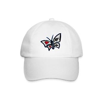 Papillon du Pays des Merveilles Cosmique - Casquette classique - blanc/blanc - Devant