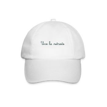 RETRAITE. RETRAITE. RETRAITEE. SENIOR. MAMIE. PAPY - Casquette classique - blanc/blanc - Devant