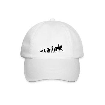 svg Evolution Dressur Reiter - Baseballkappe - Weiß/Weiß - Vorne