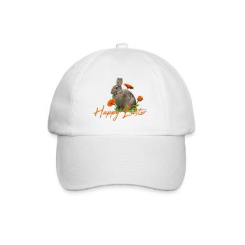 Happy Easter rabbit cony - Baseball Cap - white/white - Front