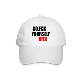 Fck afd go fuck yourself afd - Baseballkappe - Weiß/Weiß - Vorne