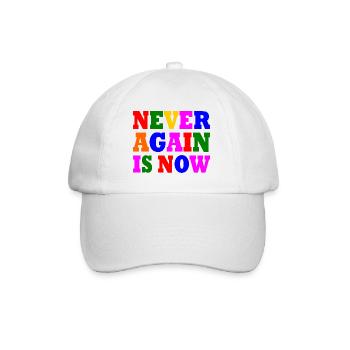 Never again is now - Baseballkappe - Weiß/Weiß - Vorne
