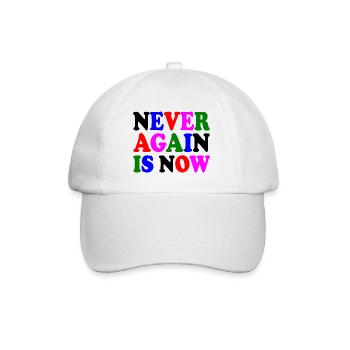 Never again is now - Baseballkappe - Weiß/Weiß - Vorne