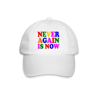 Never again is now - Baseballkappe - Weiß/Weiß - Vorne