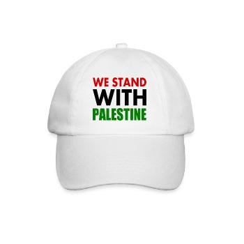 We stand with palestine - Baseball Cap - white/white - Front