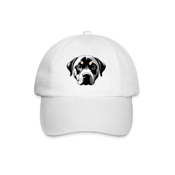 Labrador Retriever Kopf - Pet Dog Sticker - Baseballkappe - Weiß/Weiß - Vorne