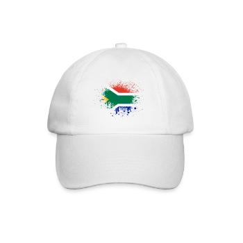 South Africa Flag Africa South African Flag - Baseball Cap - white/white - Front