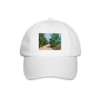 Zeichnung der Provence - Wanderweg - Baseballkappe - Weiß/Weiß - Vorne