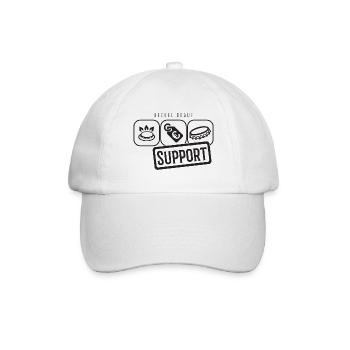 Gaspreis Deckel Support Piktogramm - Baseballkappe - Weiß/Weiß - Vorne