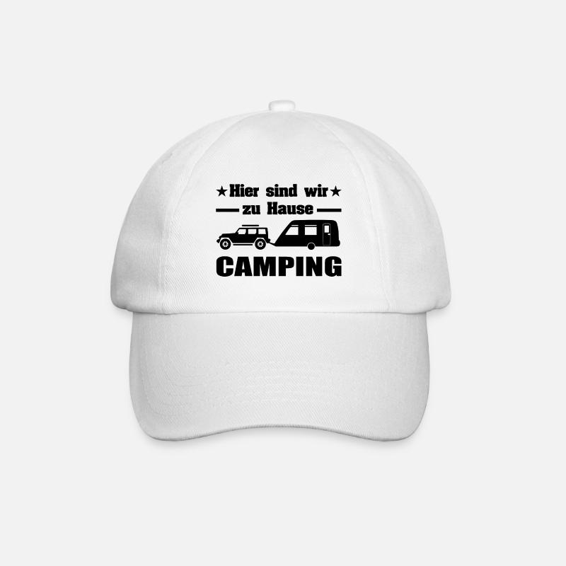 Camping - Baseballkappe - Weiß/Weiß