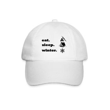 Winter Camping Winter Tents Snow Bivouac Winter Camp - Baseball Cap - white/white - Front